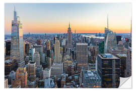 Selvklebende plakat New York Sunset from Rockefeller Center