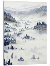 Magnettafel Winterlandschaft mit Nadelbäumen