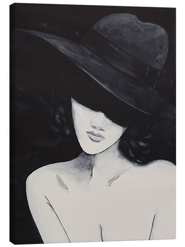 Obraz na płótnie Portrait of a lady in a hat