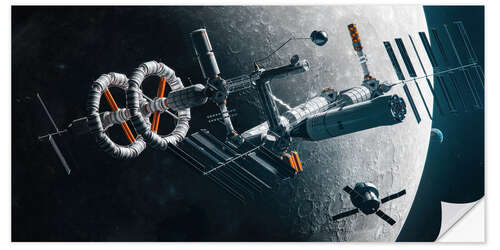 Muursticker Gateway to the Moon I