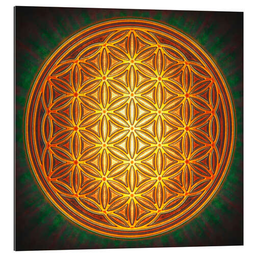 Gallery print Flower of Life - Golden Sun II