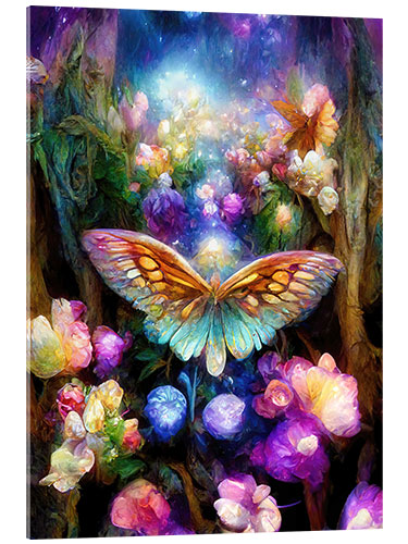 Acrylic print Magic butterfly