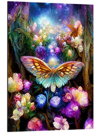 Tableau en aluminium Magic butterfly