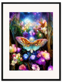 Gerahmter Kunstdruck Zauber-Schmetterling