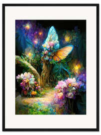 Gerahmter Kunstdruck Zauberplatz im Feengarten