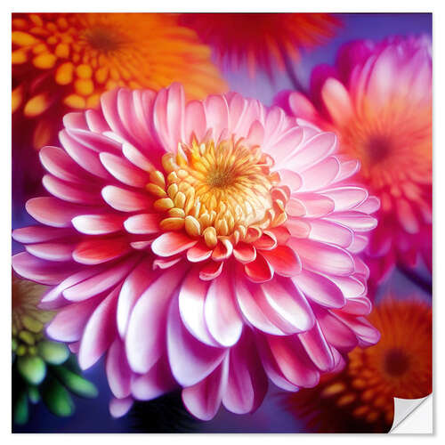 Sticker mural Chrysanthemum Magic I