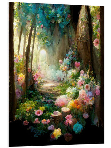 Foam board print Flower path into the light I