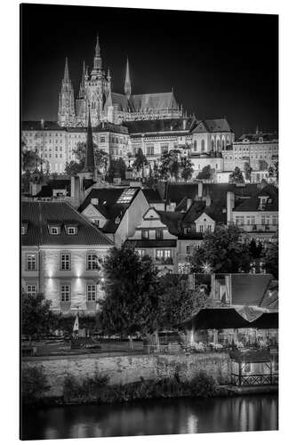 Aluminium print Prague Castle and St. Vitus Cathedral at Night