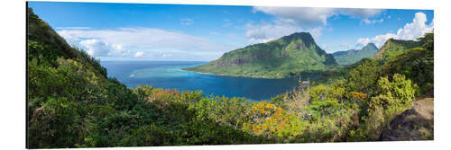 Aluminium print Opunohu Bay on Moorea, French Polynesia