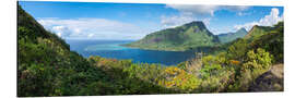 Quadro em alumínio Opunohu Bay on Moorea, French Polynesia