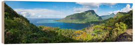 Holzbild Opunohu Bay auf Moorea, Französisch Polynesien