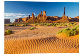 Print på skumplade Desert in Monument Valley, Arizona