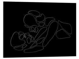 Magnettafel Liebende in der Nacht