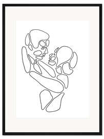 Gerahmter Kunstdruck Verliebtes Paar beim Tanzen