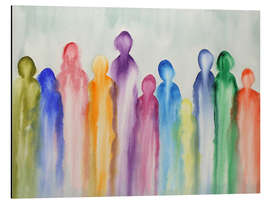 Magnettafel Abstrakte Gruppe von Menschen in Regenbogenfarben