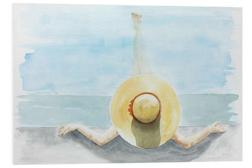 PVC print Relax Days with Sun Hat
