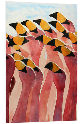 Foam board print Pink flamingos