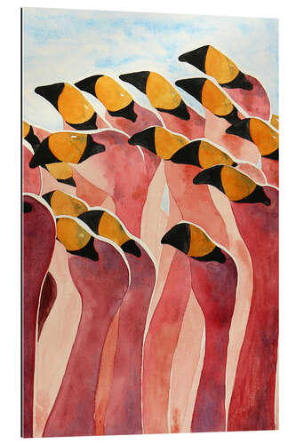 Gallery print Pink flamingos