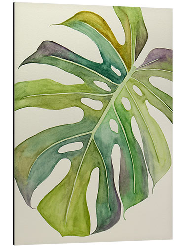 Aluminium print Monstera watercolor