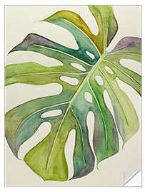 Naklejka na ścianę Monstera watercolor