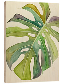 Puutaulu Monstera watercolor