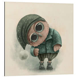 Magnettafel Süße Eule mit Schlafmütze