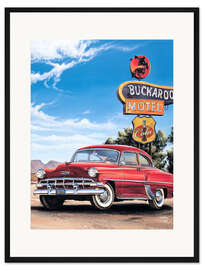 Gerahmter Kunstdruck Motel Amerika