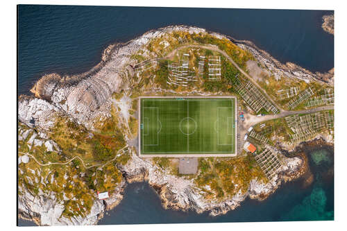 Aluminium print Football stadium in Lofoten