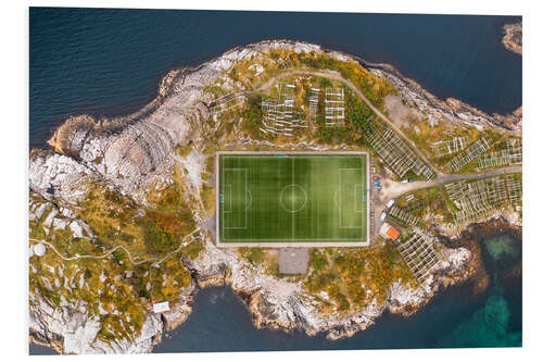 Cuadro de PVC Football stadium in Lofoten