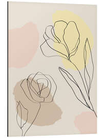 Quadro em alumínio Minimalist flowers