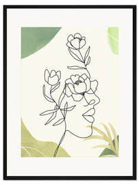 Gerahmter Kunstdruck Line Art Wellness Portrait II