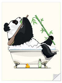 Wall sticker Panda Bear in the Bath