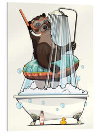 Gallery print Spectacled Bear in the Shower