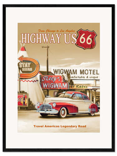 Gerahmter Kunstdruck Highway USA