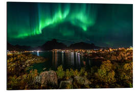Magnettafel Polarlichter auf den Lofoten