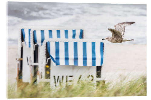 Cuadro de metacrilato Beach Chair With Seagull