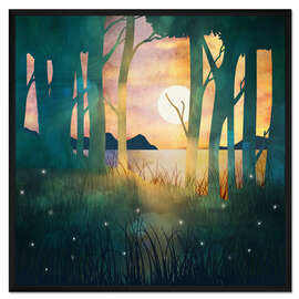 Gerahmter Kunstdruck Stimmungsvoller Herbstabend