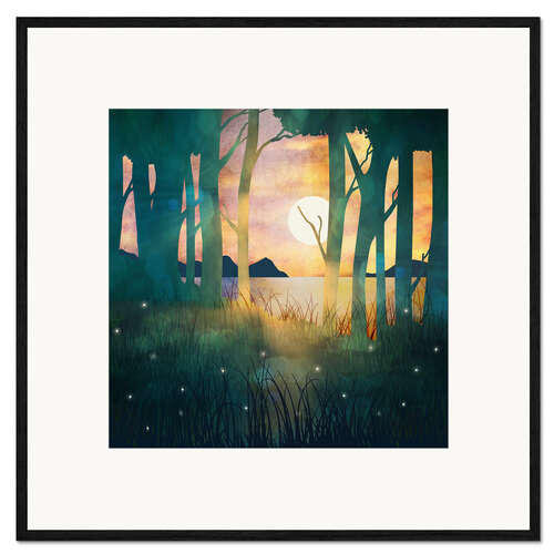 Framed art print Atmospheric autumn evening