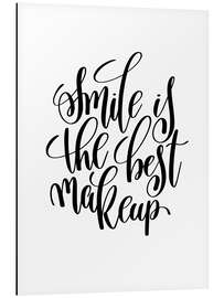 Magnettafel Smile is the Best Makeup