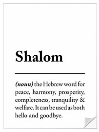 Selvklebende plakat Shalom Definition