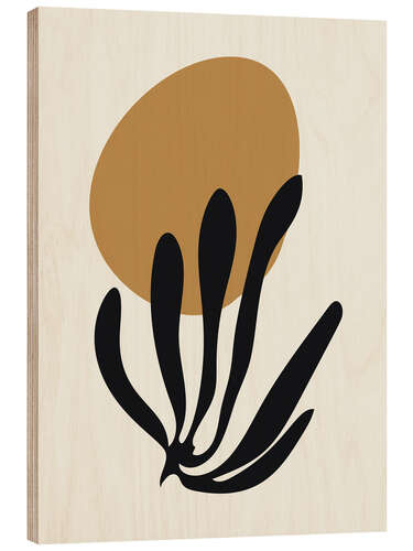 Wood print Simple Plant II