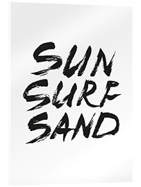 Acrylglasbild Sun Surf Sand