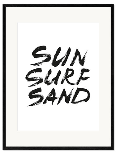 Gerahmter Kunstdruck Sun Surf Sand