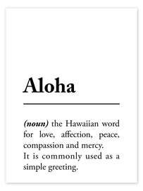 Billede  Aloha Definition - Typobox