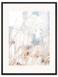 Gerahmter Kunstdruck Zarte Gräser im Wind