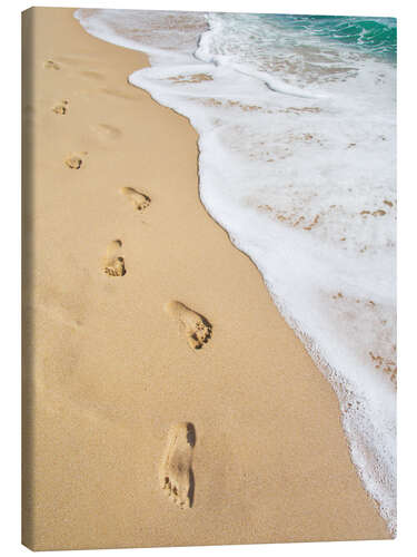 Leinwandbild Spuren im Sand