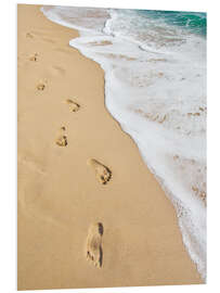 Foam board print Footprints in the Sand