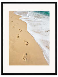 Gerahmter Kunstdruck Spuren im Sand