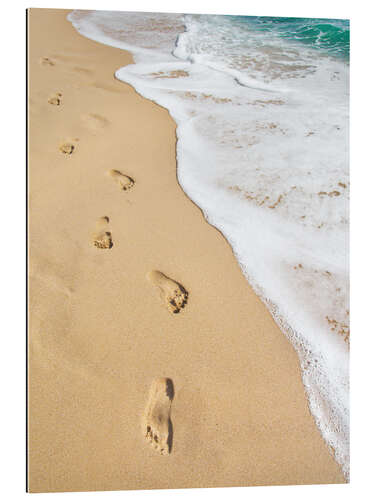 Tableau en plexi-alu Footprints in the Sand