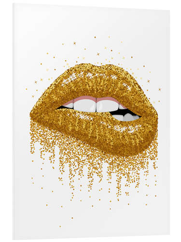 PVC-tavla Golden Glitter Mouth